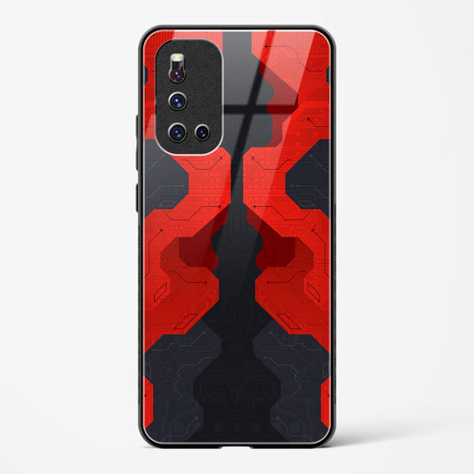 Crimson Fury - Vivo V19 Glass Gripper Case