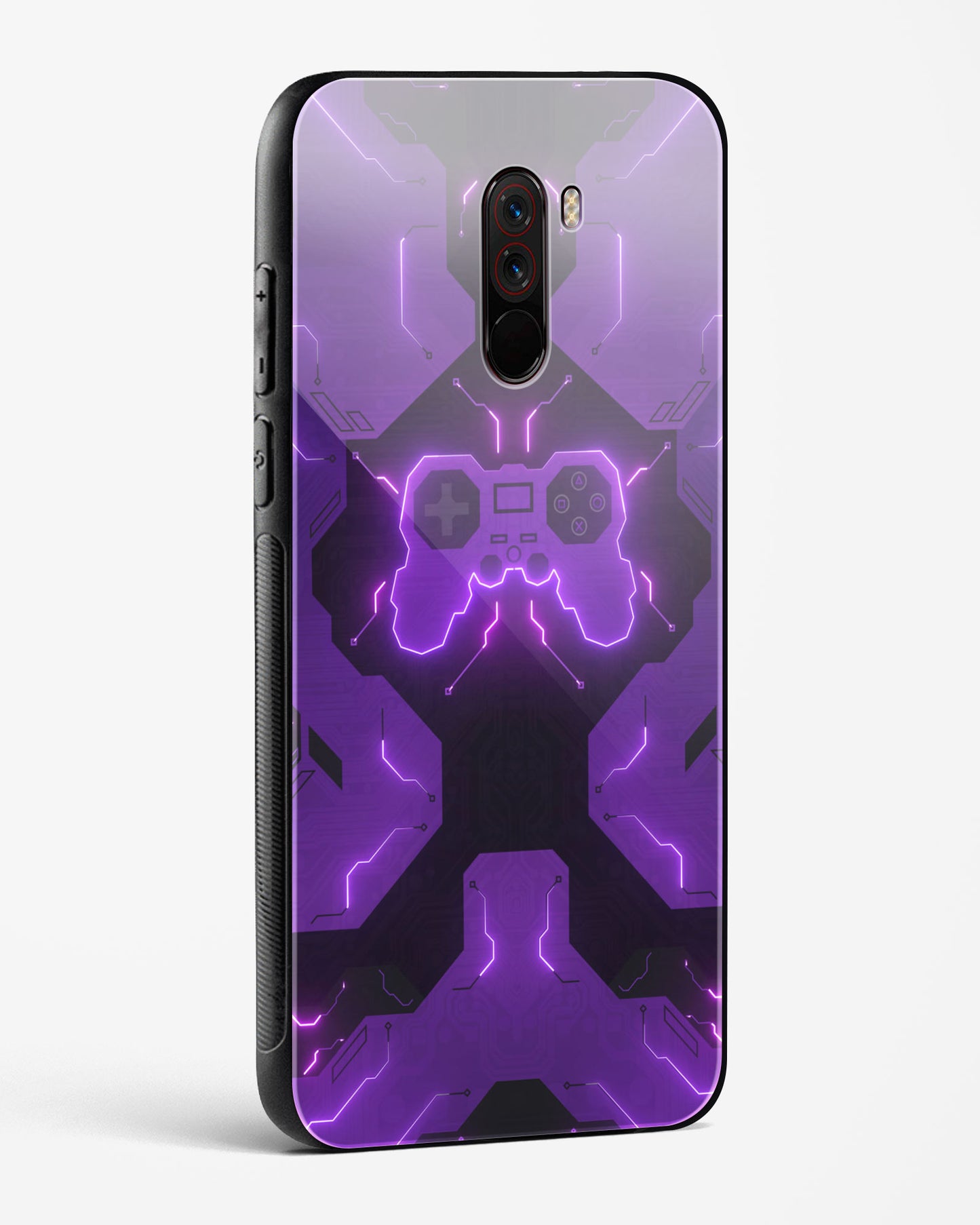 Violet Vortex - POCO F1 Glass Gripper Case