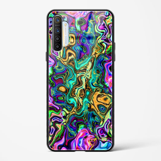 rainbow flames pattern - Realme X2 Glass Gripper Case