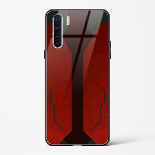 Scarlet Sentinel - Oppo A91 Glass Gripper Case