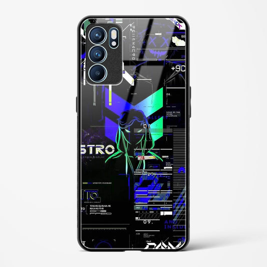 Cyber Boy Blue - Oppo Reno 6 5G Glass Gripper Case