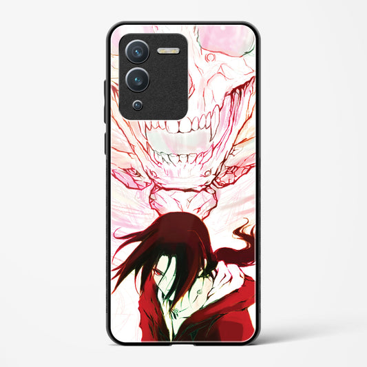 Crimson Gaze - Vivo V25 Pro Glass Gripper Case