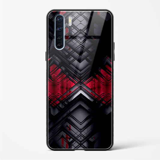 Red Eclipse - Oppo A91 Glass Gripper Case