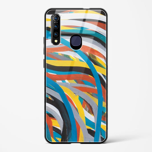 colorful stroke pattern - Vivo Z1 Pro Glass Gripper Case