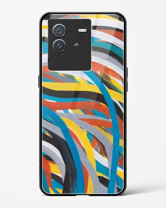 colorful stroke pattern - Vivo iQOO Neo 6 5G Glass Gripper Case