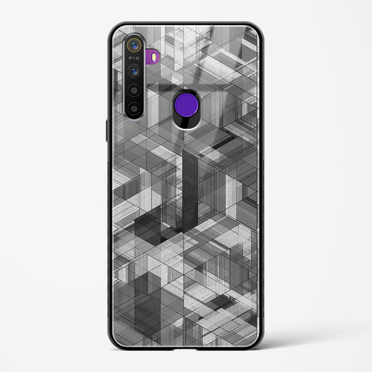 Black Diamond Grid - Realme 5s Glass Gripper Case