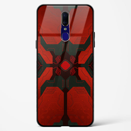 Crimson Chaos - Oppo F11 Glass Gripper Case