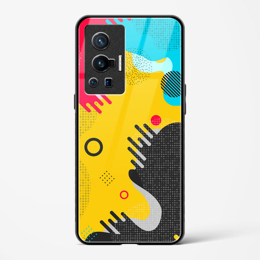 boho abstract - Vivo X70 Pro Glass Gripper Case