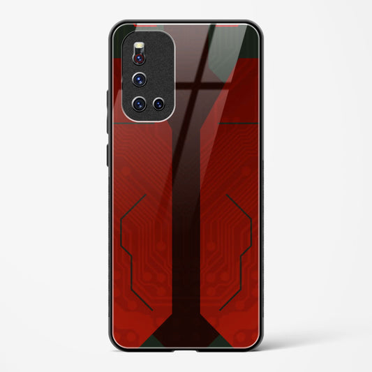 Scarlet Sentinel - Vivo V19 Glass Gripper Case