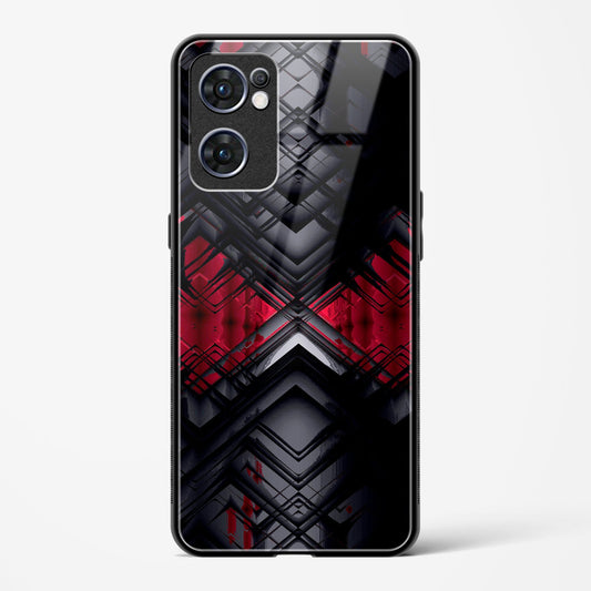 Red Eclipse - Oppo Reno 7 5G Glass Gripper Case