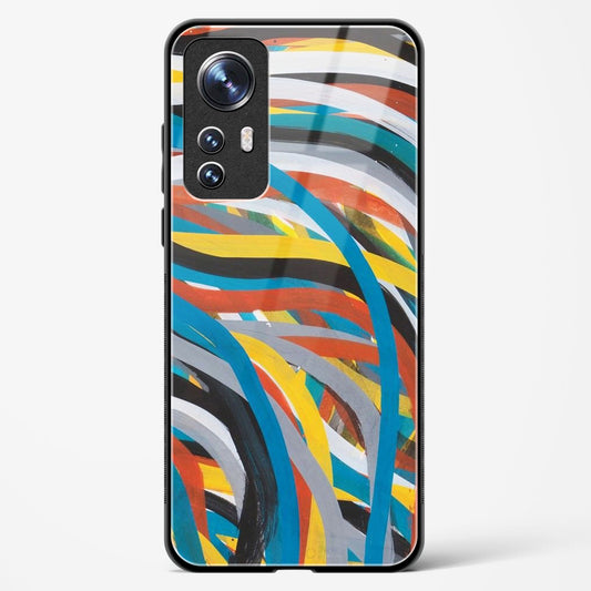 colorful stroke pattern - Xiaomi 12 Pro 5G Glass Gripper Case