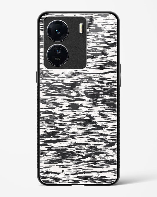 Black and White Glitch - Vivo iQOO Z7 5G Glass Gripper Case