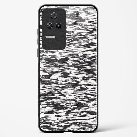 Black and White Glitch - Redmi K40S Glass Gripper Case