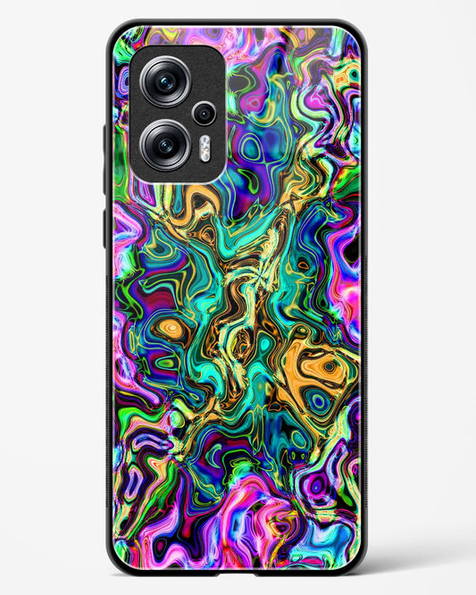 Rainbow Flames Pattern - Redmi K50i Glass Gripper Case