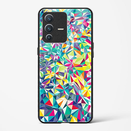 colorful geometric abstract - Vivo V23 Glass Gripper Case