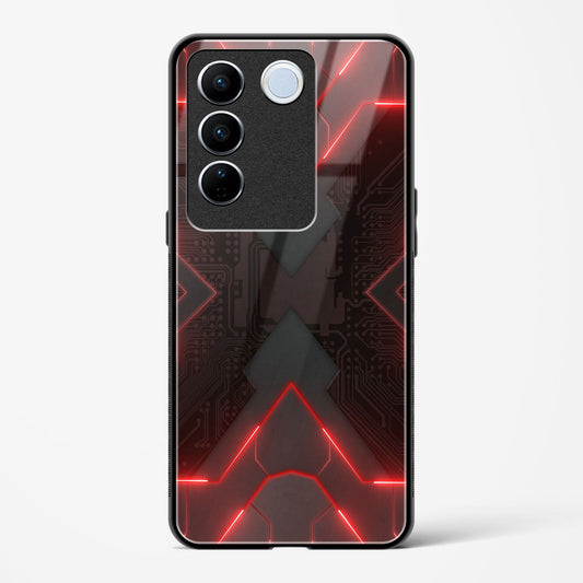 Red Horizon - Vivo V27 Glass Gripper Case