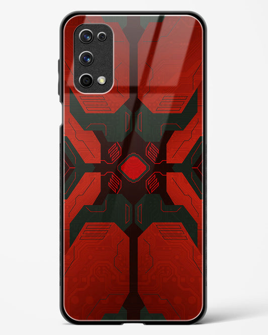 Crimson Chaos - Realme X7 Pro Glass Gripper Case