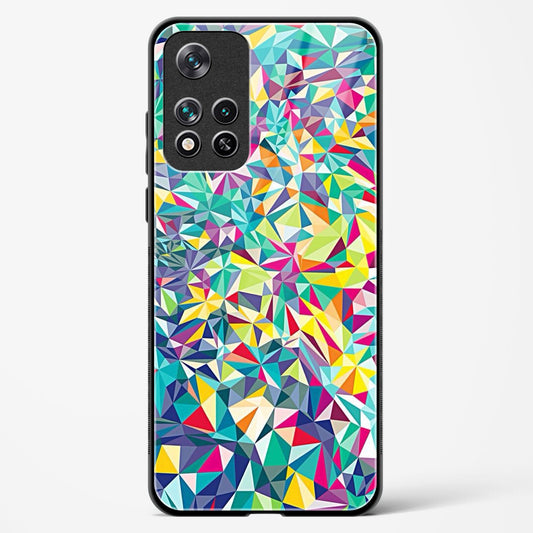 colorful geometric abstract - Redmi Note 11T 5G Glass Gripper Case