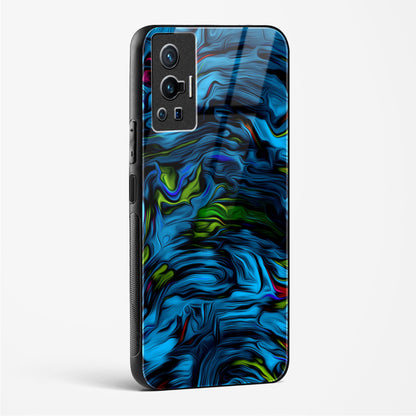 Aquatic Blue - Vivo X70 Pro Glass Gripper Case