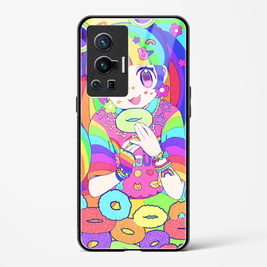 Kawaii Girl Art - Vivo X70 Pro Glass Gripper Case