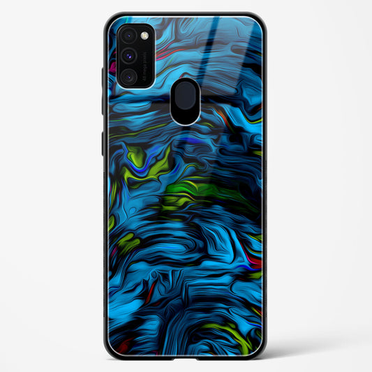 Aquatic Blue - Samsung Galaxy M30S Glass Gripper Case