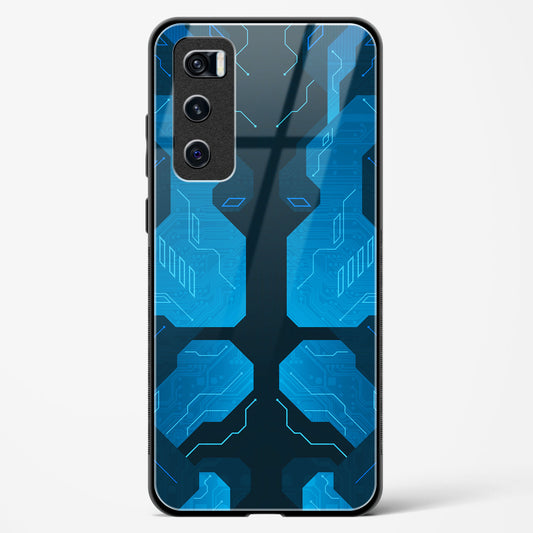 Cobalt Cascade - Vivo V20 SE Glass Gripper Case