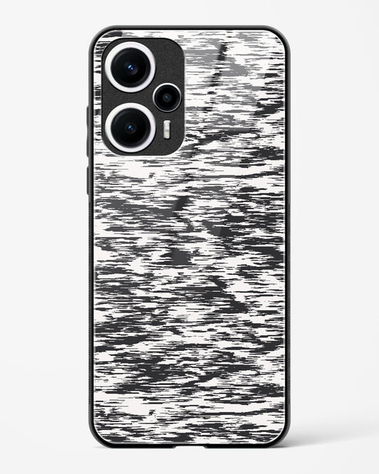 Black and White Glitch - POCO F5 5G Glass Gripper Case