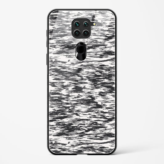 Black and White Glitch - Redmi Note 9 Glass Gripper Case