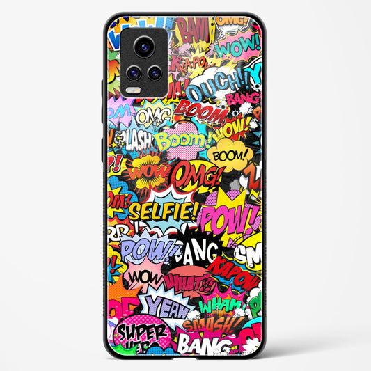 comic madness - Vivo V20 Glass Gripper Case