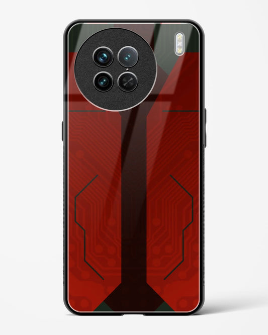 Scarlet Sentinel - Vivo X90 Pro Glass Gripper Case