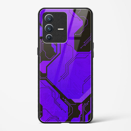 Purple Pulse - Vivo V23 Glass Gripper Case