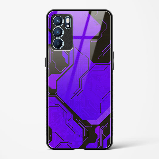 Purple Pulse - Oppo Reno 6 Pro 5G Glass Gripper Case