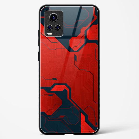 Sanguine Surge - Vivo V20 Pro Glass Gripper Case