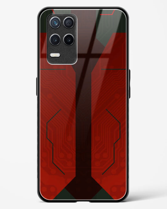 Scarlet Sentinel - Realme 9 5G Glass Gripper Case