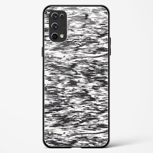 Black and White Glitch - Realme 7 Pro Glass Gripper Case