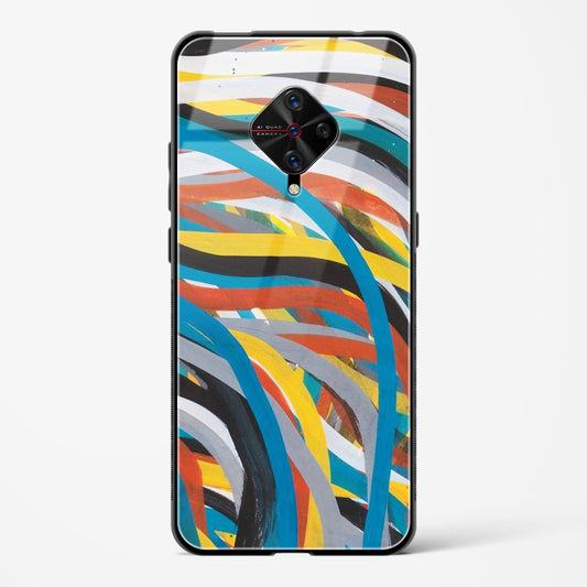 colorful stroke pattern - Vivo S1 Pro Glass Gripper Case