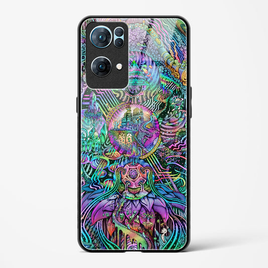 Trippy Galaxy  - Oppo Reno 7 Pro 5G Glass Gripper Case