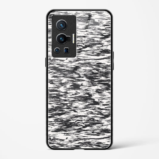 Black and White Glitch - Vivo X70 Pro Glass Gripper Case