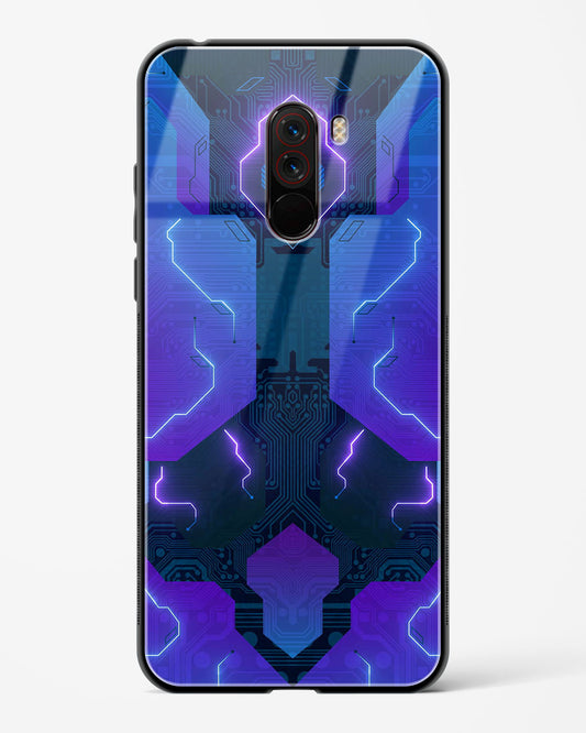 Electric Blueburst - POCO F1 Glass Gripper Case