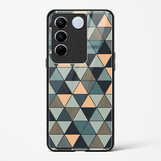 Triangle Mosaic - Vivo V27 Pro Glass Gripper Case