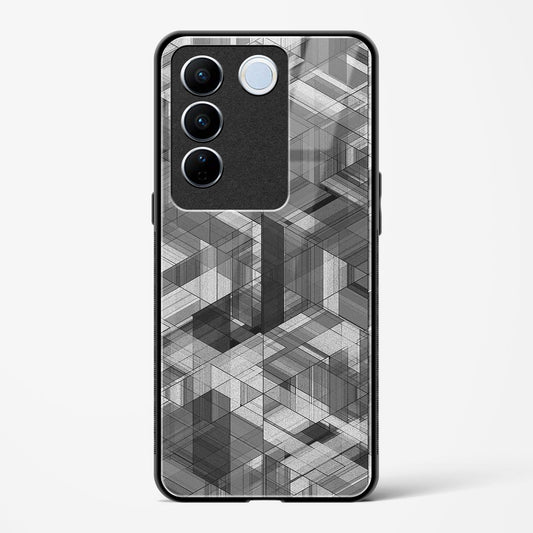 Black Diamond Grid - Vivo V27 Glass Gripper Case