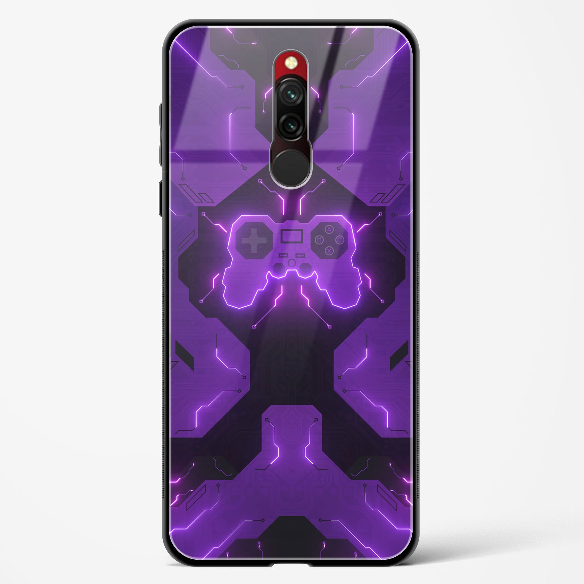 Violet Vortex - Redmi 8 Glass Gripper Case