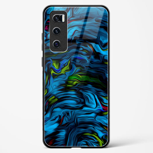 Aquatic Blue - Vivo V20 SE Glass Gripper Case