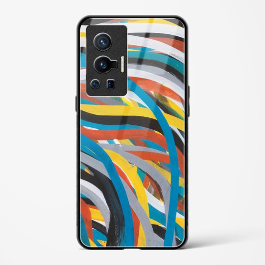 colorful stroke pattern - Vivo X70 Pro Glass Gripper Case