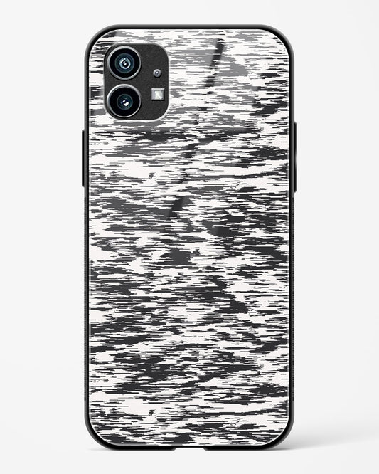 Black and White Glitch - Nothing Phone 1 Glass Gripper Case