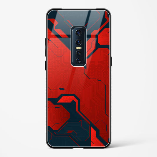 Sanguine Surge - Vivo V17 Pro Glass Gripper Case