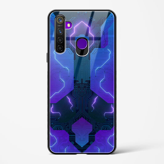 Electric Blueburst - Realme 5 Pro Glass Gripper Case