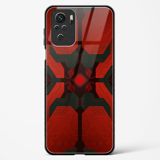 Crimson Chaos - Redmi Note 10s Glass Gripper Case