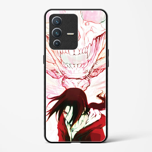 Crimson Gaze - Vivo V23 Pro Glass Gripper Case