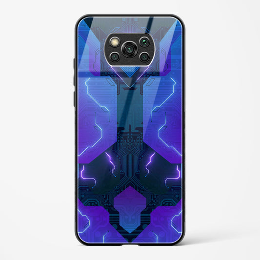 Electric Blueburst - POCO X3 Pro Glass Gripper Case